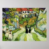 Poster Van Gogh Village Street et Steps Auvers, Figures (Devant)