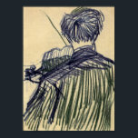 Poster Van Gogh - Violoniste vu de l'arrière<br><div class="desc">Ce chef-d'oeuvre, intitulé Violinist Seen from the Back, est réalisé par le célèbre artiste Vincent van Gogh en utilisant la craie sur papier. Il relève du style post-impressionnisme et a été complété par van gogh en 1887. Vincent van Gogh était un peintre post-impressionniste hollandais dont l'oeuvre, remarquable par sa beauté...</div>