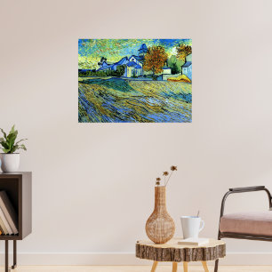 Poster Van Gogh - Vue de l'église de Saint-Paul,