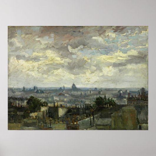 Poster Van Gogh - Vue de Paris (Devant)