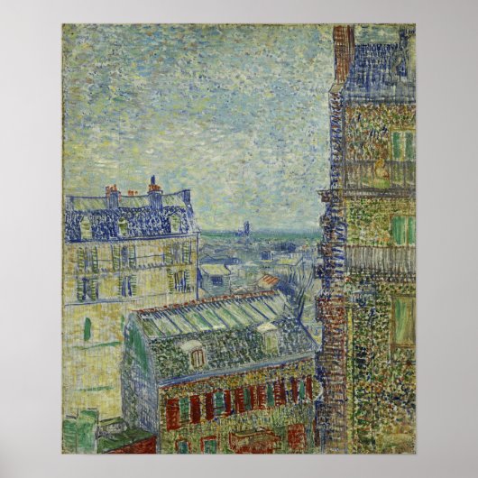 Poster Van Gogh - Vue depuis l'appartement de Theo (Devant)