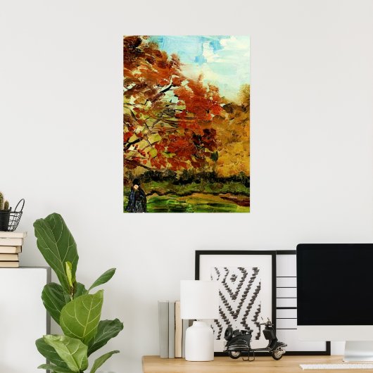 Poster Van Gogh - Vue d'un parc à Paris (Bureau à domicile)