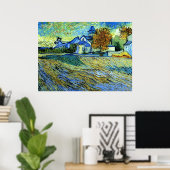 Poster Van Gogh - Vue sur l'église Saint-Paul, (Bureau à domicile)