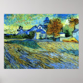 Poster Van Gogh - Vue sur l'église Saint-Paul, (Devant)
