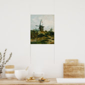 Poster Van Gogh - Windmills On Montmartre (Cuisine)