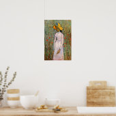 Poster Van Gogh, Young Girl Standing; Arrière - plan du b (Cuisine)