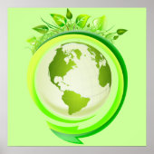 Poster van groene aarde (Voorkant)