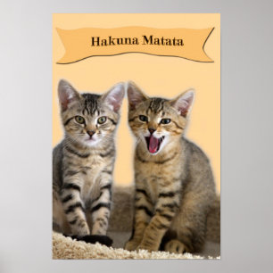 Poster van Hakuna Matata kitten