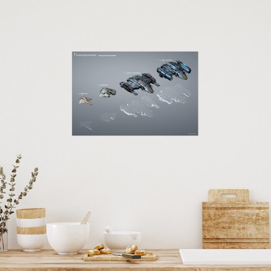 Poster van hartelementen (Keuken)