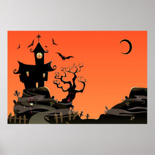 Poster van Haunted Halloween House