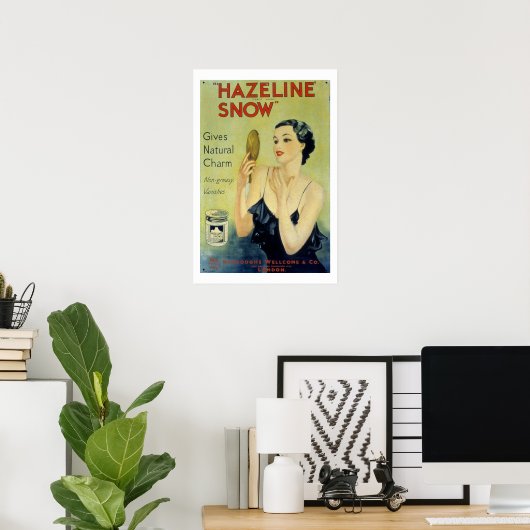  Poster van hazeline-sneeuwpop (Thuiskantoor)