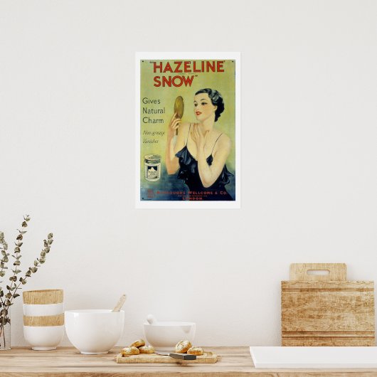  Poster van hazeline-sneeuwpop (Keuken)