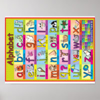 Poster van het alfabet van kinderen