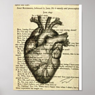 poster van het anatomische hart