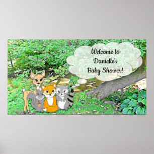 Poster van het Baby shower Forest Animal Theenmaal