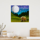 Poster van het Beer Northern Moon Grizzly (Keuken)