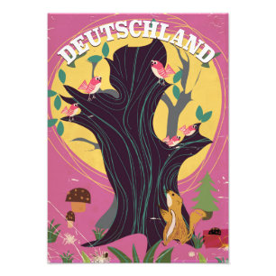 Poster van het  cartoon van Duitsland