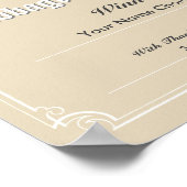 Poster van het certificaat van de winnende bieder (Hoek)