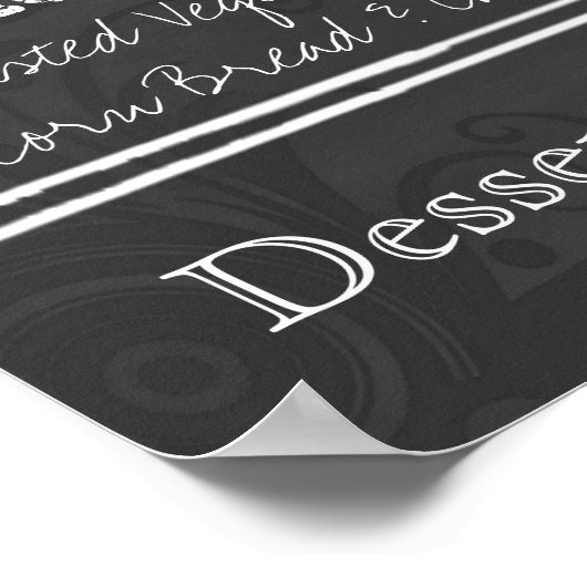 Poster van het  Chalkboard-menu van het Weddenscha (Hoek)