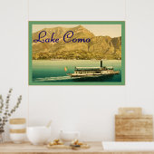Poster van het Como ~ Vintage Travel (Keuken)