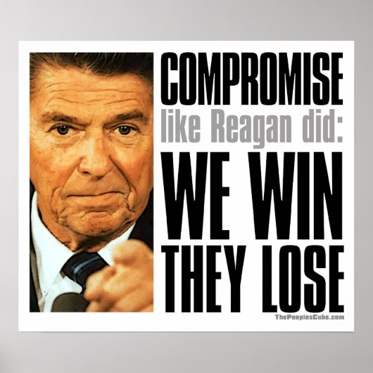 Poster van het compromis van Reagan (Voorkant)