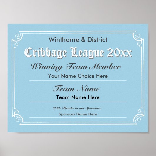 Poster van het concurrentiecertificaat voor afval (Voorkant)