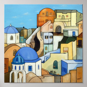 Poster van het dorp Griekenland