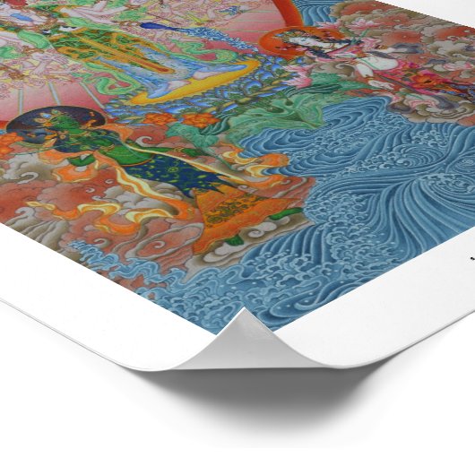 Poster van het duizenden en gewapende Avalokiteshv (Hoek)