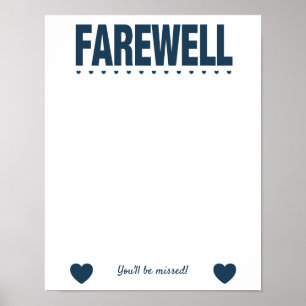 Poster van het Farewell Leaders Guest Book