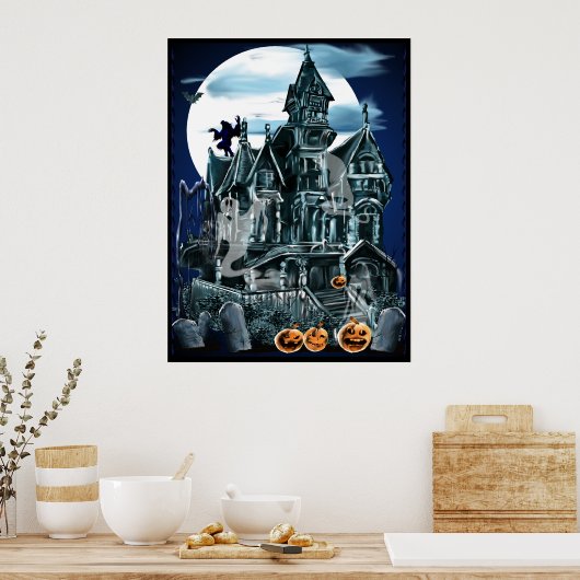 Poster van het gehakte huis (Keuken)