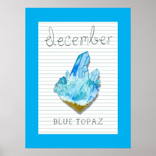 Poster van het Kartwork van December - Birthstone (Voorkant)