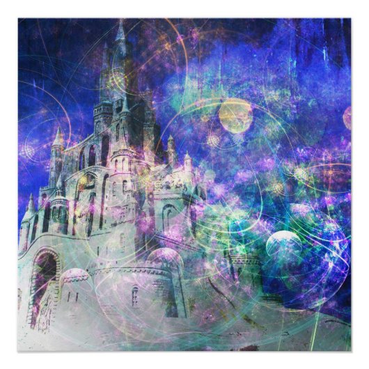  Poster van het kasteel van Magical Fairy Fantasy Perfect Poster (Voorkant)