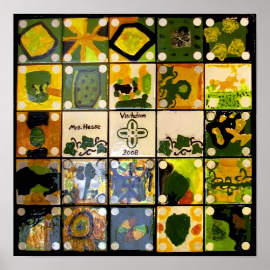 Poster van het klassenkunstproject van mevrouw Hes (Voorkant)