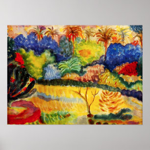 Poster van het landschap Gauguin Tahitian