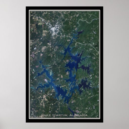 Poster van het Martin Alabama-satellietmeer (Voorkant)