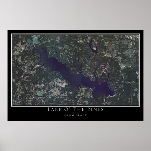 Poster van het meer O' The Pines Texas (Voorkant)