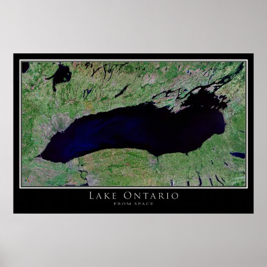 Poster van het meer Ontario Satellite (Voorkant)