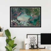 Poster van het meer van Pontchartrain Louisiana (Thuiskantoor)