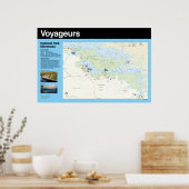 Poster van het nationaal park Voyageurs (Keuken)