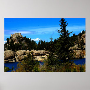 Poster van het natuurpark Sylvan Lake Custer
