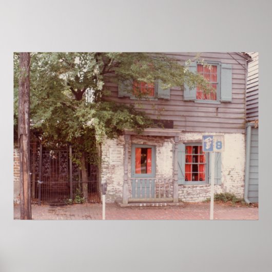 Poster van het oudste huis Savannah Ga (Voorkant)
