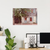 Poster van het oudste huis Savannah Ga (Thuiskantoor)