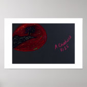 Poster van het plein bij bloedmaanlicht (Voorkant)