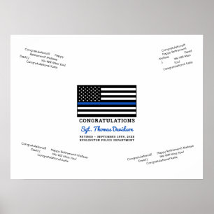 Poster van het politieaftredend Thin Blue Line Gue