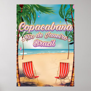 Poster van het reisstrand van Rio de Janeiro