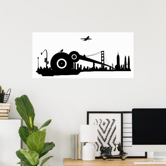 Poster van het reserveratievlak - kolossaal (Thuiskantoor)