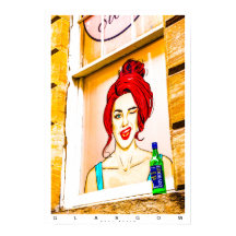 Poster van het stadscentrum van Glasgow