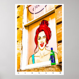 Poster van het stadscentrum van Glasgow