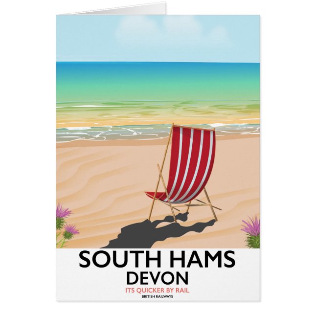 Poster van het strand South Hams Devon (Voorkant)