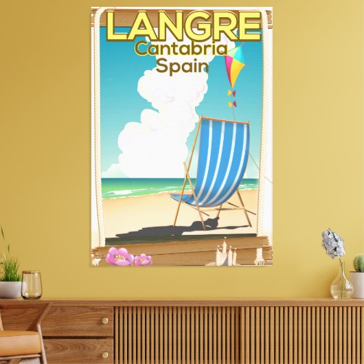 Poster van het strand van Langre, Cantabria, Spanj Canvas Afdruk (Insitu (Woonkamer))